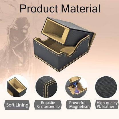 Dice Tower and Tray,Foldable Portable Dice Rolling Tower,Dice Roller Accessory for Dungeons and Dragons,Classic Board Games,RPG Games,and Tabletop Games Black/Brown - color: Black/Brown