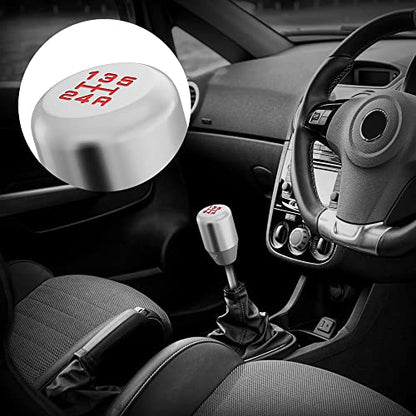 Silver 6 Speed Weighted Manual Automatic Gear Shifter Shift Knobs Lever with 4 Black Metal Adapters Fit Compatible with Manual Cars Most Automatic Cars - color: AAL-Y-02-02