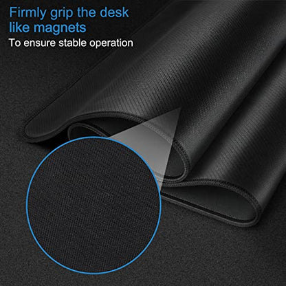 Mouse Pad Gaming, Extra Large Mousepad with Stitched Edges, Premium Microfiber Cloth Surface, Waterproof Non-Slip Base Keyboard Big Desk Mat for Home Office Gaming, 31.5 x 11.8 in, Black - color: Black, size: 31.5L x 11.8W inches