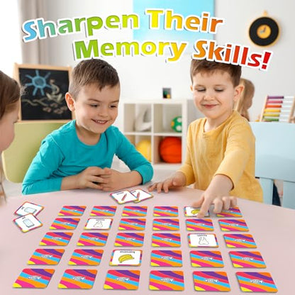 Aizweb First Words Match Game,Memory Game,52 Pcs Toddler Baby Flash Cards,Educational Toys for Pre K Preschool Kindergarten Learning Activities,Speech Therapy Materials Classroom Must Haves - style: First Words