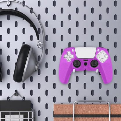 Baval Silicone Cover for Playstation 5 PS5 DualSense Wireless Controller | Scratch-resistant, Easy install, Silicone Construction, Portable Carrying Silicone Cover, Purple Silicone Cover - color: Purple Silicone Cover