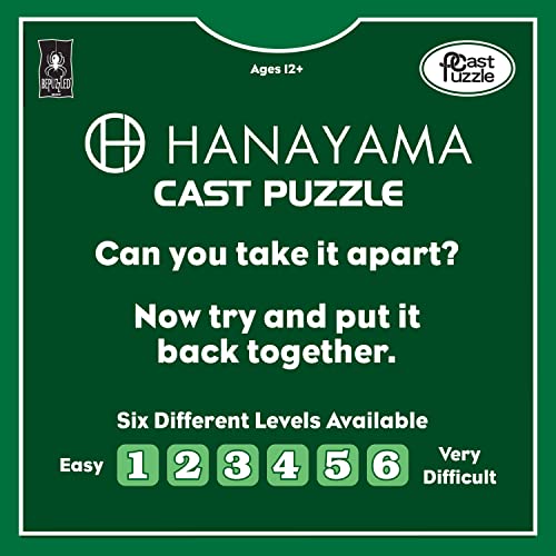 BePuzzled |Ring Hanayama Metal Brainteaser Puzzle Mensa Rated Level 4, for Ages 12 and Up