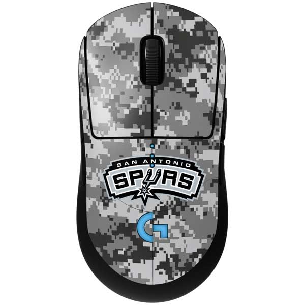 Skinit Decal Other Skin Compatible with G Pro Wireless Gaming Mouse - Officially Licensed NBA San Antonio Spurs Digi Camo Design - color: Grey - CMONBA27