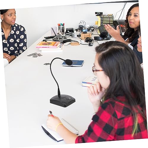 Hemoton USB Condenser Microphone for Pc Gooseneck Conference Mic for Singing Gaming Broadcasts Cable