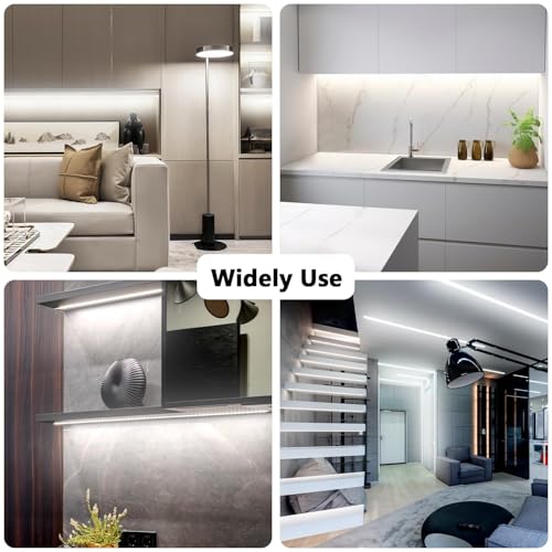 dalattin Dimmable White LED Strip Lights,576 LEDs/m Addressable High Density Flexible with Remote & App Control, 50ft LED Lights for Living Room, Bedroom, Kitchen Lighting - size: 50FT