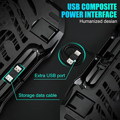 LIANGSTAR Laptop Cooling Pad, Gaming Laptop Cooler with 2 Quiet Big Fans, RGB 7 Color Light Change, Portable USB Laptop Stand 11 to 15.6 Inch, Slim and Easy Carry Working Study Outdoor Travel