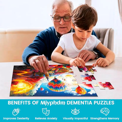 4 Packs Large Piece Puzzle for Seniors - Dementia 36 Pieces Puzzles for Elderly Adults,Alzheimer Puzzles Memory Cognitive Games for Elderly Seniors with 4 Storage Bags - style: 4 Pack 36 Large Piece