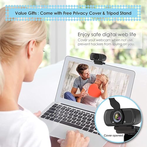 USB C Webcam for Switch 2 / PC: 1080P HD Web Cam with Mic,Computer Camera | with Privacy Cover & Tripod Stand for MAC Desktop Laptop, Wide Angle Webcam Pro Streaming Web Camera for Skype/Teams/Webex - style: USB-C Webcam with Cover & Tripod