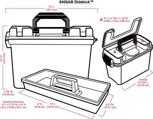 ArtBin 8408AB Sidekick Carrying Case, Portable Art & Craft Organizer with Handle, [1] Plastic Storage Case, Translucent, 8408AB - size: Standard