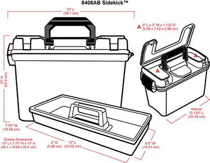 ArtBin 8408AB Sidekick Carrying Case, Portable Art & Craft Organizer with Handle, [1] Plastic Storage Case, Translucent, 8408AB - size: Standard