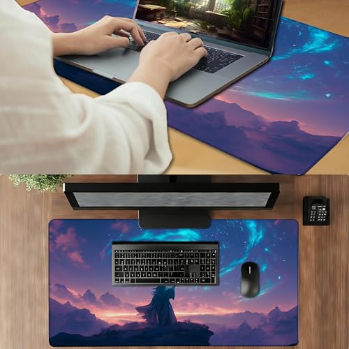 MTG Playmat TCG Card Game Mat Magic The Gathering Play Mat 24x14 Inch - color: Twilight Rune Keeper