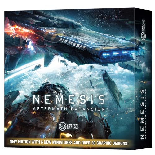 Rebel Studio Nemesis Aftermath Board Game - Epilogue Mode Play, 5 New Characters, Added Traits & Shuttle Board, Cooperative Strategy Game for Adults, Ages 14+, 1-5 Players, 45-60 Min Playtime
