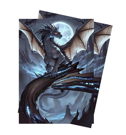 Foxtrot Designs TCG Art Card Sleeves - 100 Count Card Protectors with Matte Textured Back - Compatible with Magic The Gathering and Other TCGs & LCGs (Tsukiryu) - color: Tsukiryu