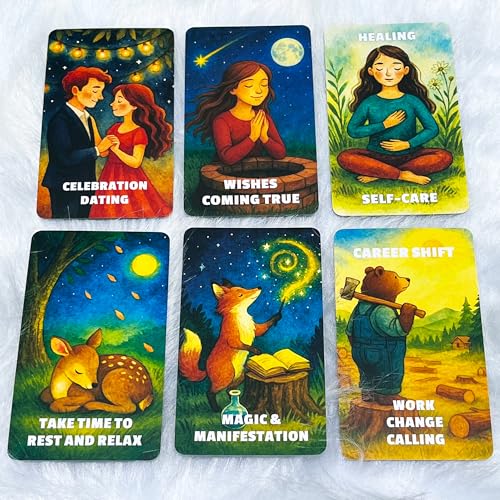 DPEHAKMK Embracing Fate Oracle Deck, Oracle Cards for Beginners, 78 Cards Deck for Love, Healing, Life Path, Spiritual Guidance, Modern Relationship Themes, Intuition, and Soul Messages