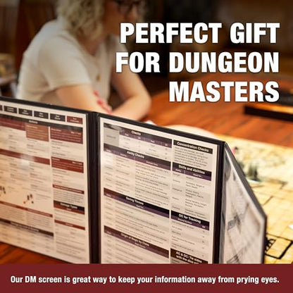 TIDYBOSS Dungeons and Dragons Expansion Set | 3 X Double Sides 24"x 36" Game Grid Mat | 6 Terrains with Lava, Sea, Forest, Cave, Swamp and Desert | Includes Dry Erase Markers, Eraser, Dice, Clips and