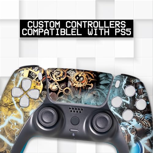 Dishonestty Custom PS-5 Controller Wireless compatible with Play-Station 5 Console by BCB Controllers | Proudly Customized in USA with Permanent HYDRODIP Printing(NOT JUST A SKIN)(MODDED) - color: Dishonestty, size: Modded - Front & Back Print