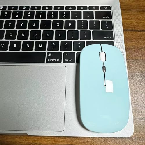PEIBO Bluetooth Wireless Mouse for Laptop mac MacBook ipad MacBook air MacBook pro pc Desktop Computer Windows Chromebook Notebook - color: Jelly blue