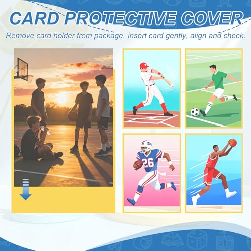 Matte Card Sleeves, Trading Card Sleeves Deck Protectors Perfect for Trading Cards & Baseball & Sports & Magic Gathering & Magic Game Cards (Yellow, 100 Pcs) - color: Yellow