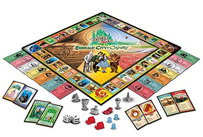 MasterPieces Opoly Board Games - The Wizard of Oz Emerald City Opoly - Officially Licensed Board Games for Adults, Kids, & Family