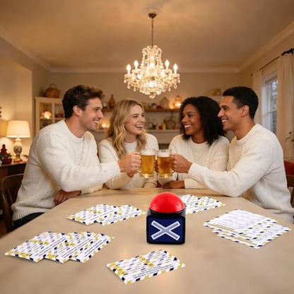 Office Party Friendly Feud Game with 2 Answer Buzzers, Fun Team Building Board Games for Adults Feud Card Trivia Quiz Activities for Holiday Party Work Staff Coworkers Office Group Employee - style: Office