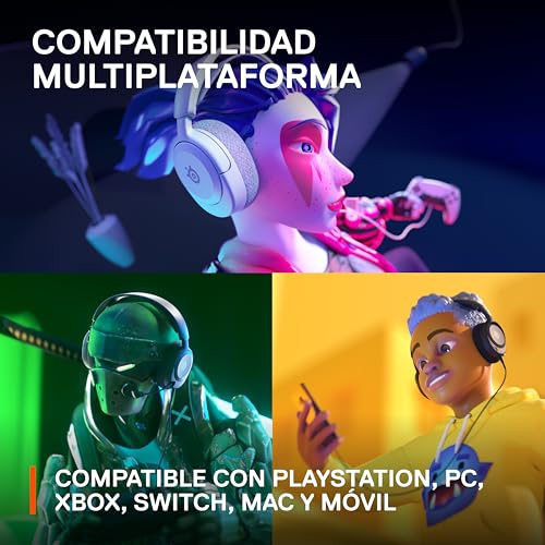 SteelSeries Arctis Nova 1P Multi-System Gaming Headset — Hi-Fi Drivers — 360° Spatial Audio — Comfort Design — Durable — Lightweight — Noise-Cancelling Mic — PS5/PS4, PC, Xbox, Switch - White - color: White