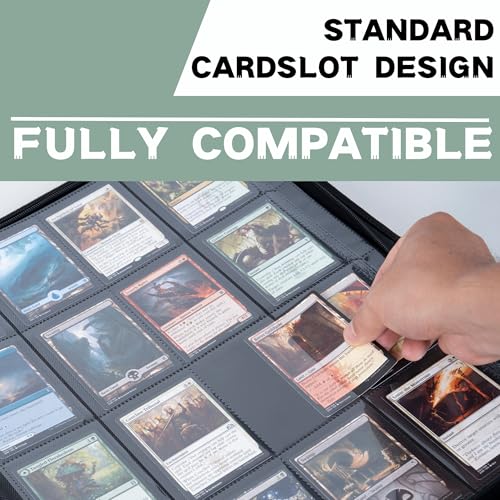 1000+ Pockets Trading Card Binder, 16-Pocket Card Ablum Compatible with MTG,Sports Cards & Other Standard Size Trading Cards (Light Green) - color: Light Green