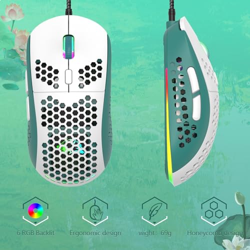 RK-T60 Wired 60% TKL Mechanical Gaming Keyboard Led Rainbow Backlight Ultra-Compact NKRO Linear Red Switch ABS Keycap RGB Honeycomb Mice Coiled Aviator Cable for Windows Laptop PS4/PC/WIN Gamer - color: Green/Blue Switch