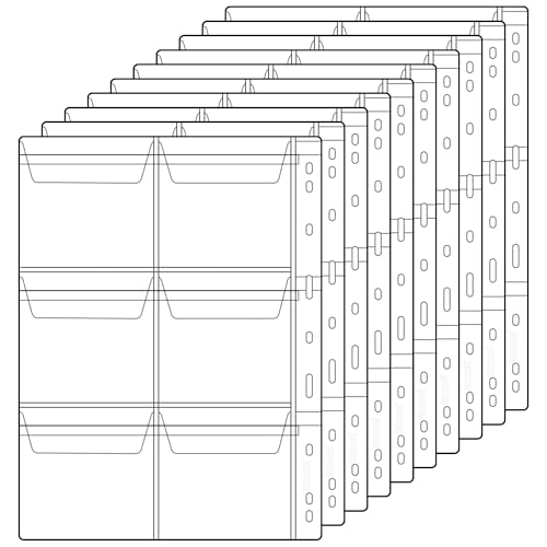 60 Pockets Coin Pocket Pages 99x93mm Collection Storage 10 Sheets | Uncle Paul 6 Pocket/Sheet 9-Hole Coin Collection Supplies Acid-Free PVC Sleeves For All Coins CS03106 - color: 6 Pocket(99mm X 93mm Each Pocket), size: 10 Sheets