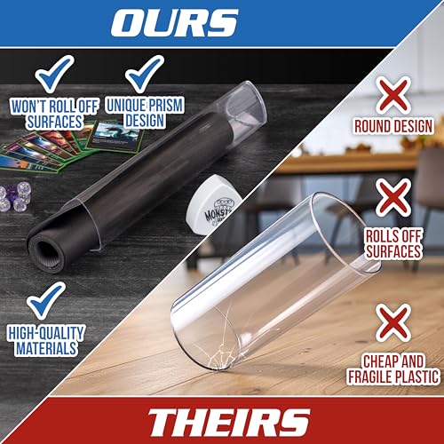 The Original Monster Prism Playmat Tube, Gold, TCG Game Mat Storage | Holder Won't Roll Off Surfaces, Easy In and Out Case, Compatible with Pokémon, Yu-Gi-Oh!, MTG, Magic: The Gathering, RPG