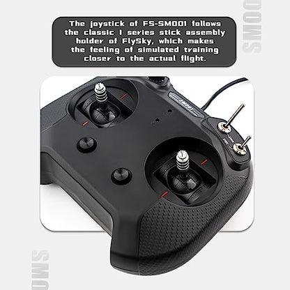 HTLNUZD Flysky FS SM001 Flight Simulator Controller 8 CH, Supports a Variety FMS G3/G3.5/G4/G5/G6/G7 5.0 XTR VRC of Flight Simulation Software for RC Helicopters, Fixed Wing Etc (FS SM001-pink) - color: FS SM001-pink