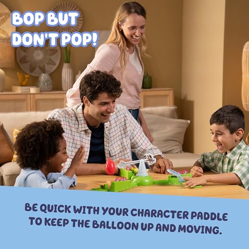 Bluey Keepy Uppy Game, Motorized Toddler Game with Bingo and Chilli Character Paddles, Games for 4+ Year Olds | Bop balloon to keep it airborne, pop token challenge, 2-3 players; family game for kids ages 4+ - style: KeepyUppyGame