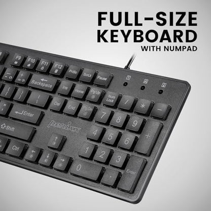 Perixx PERIBOARD-317RGB Wired Backlit USB Keyboard - Big Print Letter with RGB Illuminated LED - US English Layout - style: RGB Backlit