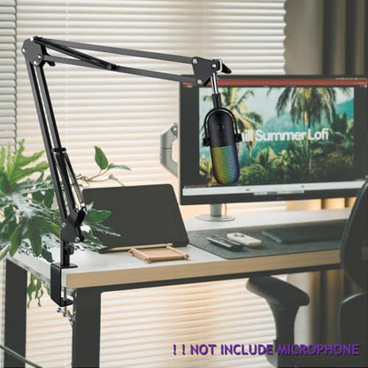 Adjustable Seiren Mic Boom Arm, Mic Stand Compatible with Razer Seiren X Mini V2 V3 USB Streaming Microphone for Recording, Gaming, Podcast