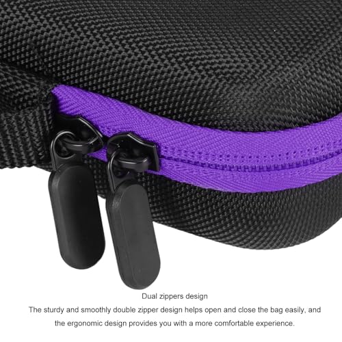 Estink Handheld Game Console Carrying Case EVA Nylon Shockproof Storage Bag 31 X 14 X 6cm for Ally 7 Inch 120Hz Gaming Handheld Travel Camping Daily Use (Purple) - color: Purple