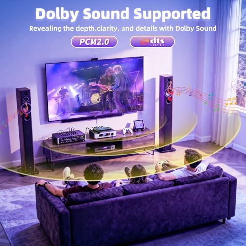 8k@60Hz HDMI 2.1 Switch 5 in 1 out, ALYYDBG HDMI Switcher Supports 4K@120Hz HDR10+ HDCP 2.3 VRR Compatible with PS5/4 Xbox Nienteen Switch Roku Fire Stick Apple TV to Connect your TV Monitor Projector - size: 5x1