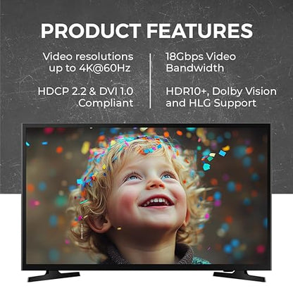 OREI UltraHD 4K @ 60 Hz 1 x 2 HDMI Splitter 1 in 2 Out (2 Port) 4:4:4 8-bit - Does Not Bypass HDCP, 18 Gbps, 4K HDMI Splitter | OREI UltraHD 4K@60Hz 1x2 HDMI Splitter 1 in 2 Out - 8-bit, 18 Gbps, 4K - Does Not Bypass HDCP - size: 1x2, style: Splitter