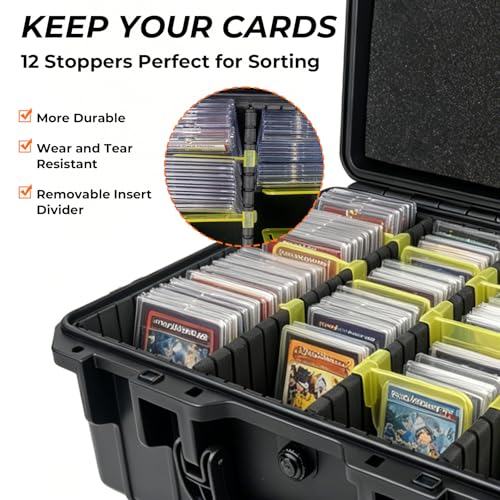 Graded Card Case Holds 160 PSA Slabs, Premium Storage Box - color: Black-pro