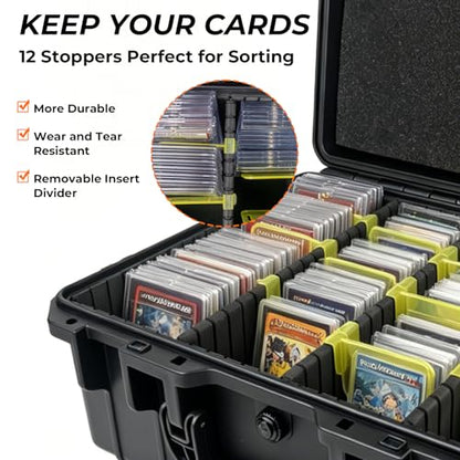 Graded Card Case Holds 160 PSA Slabs, Premium Storage Box - color: Black-pro