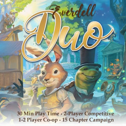 Everdell Duo Standalone Board Game for 2 Players, Competitive & Co-Op | Enjoy strategic head-to-head gameplay with Everdell Duo, designed for two players.