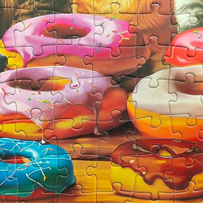 300 Piece Puzzles for Adults Kids Ages 6-8 8-12 - Kittens and Donuts | Gift for Kids - color: Kitchen Kittens and Donuts
