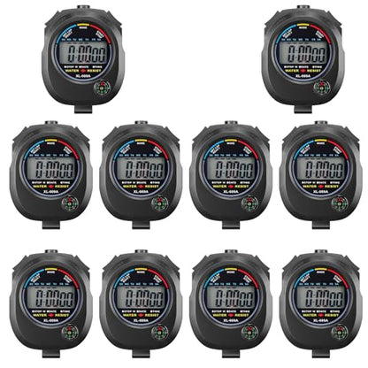 KingL Digital Stopwatch Timer - Interval Timer with Large Display (Stopwatch*10) - style: style1 /10pack
