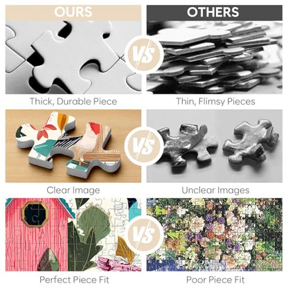 500 Pieces Puzzle for Adults,Colorful Birds Birdhouses Puzzle,Recycled Cardboard Animal Jigsaw Puzzles 500 Pieces,Challenging Puzzles Family Game Birthday Party Gift Toy for Teens Seniors 20.5 * 15in - style: Birdhouses Puzzle
