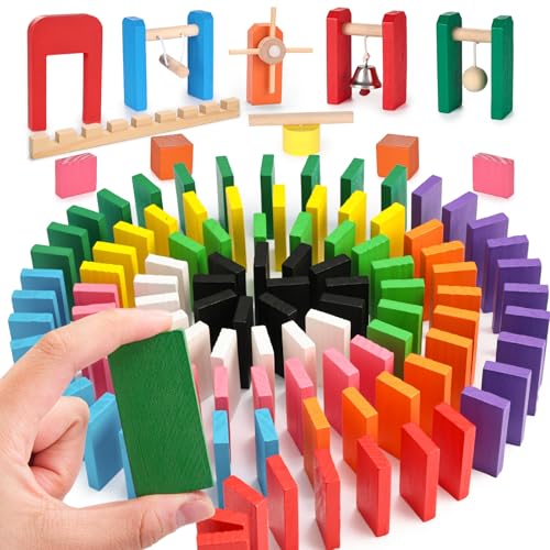 BigOtters Extra Large Domino Blocks Set for Kids, Educational Racing Game Party Favor for Boys and Girls,Colorful 108 PCS