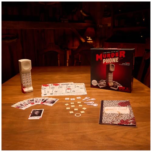 Spin Master Games Murder Phone Social Deduction Party Game | A Game of Betrayal For Families & Adults, Use The Interactive Phone To Save Your Friend, For 4-10 Players, Ages 13 & Up