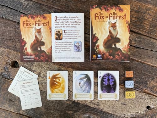 Renegade Game Studios Fox in the Forest ,2 Player Card Games, Trick-Taking Strategy Game for Adults, Compact Travel Board Game, 30 min | Compact fairy tale strategy game for adults, 30 min play time. Portable travel board game featuring unique character p