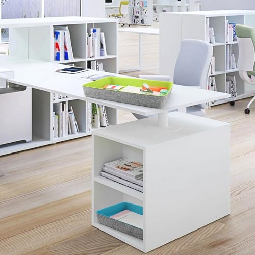 2pc Office desk drawer organizer Paper File Tray Green Turquoise - color: Green +Turquoise