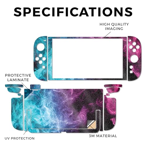 Glossy Glitter Gaming Skin Compatible with Nintendo Switch 2 Console Only - Mystic Smoke - Premium 3M Vinyl Protective Wrap Decal Cover - Easy to Apply | Crafted in The USA by MightySkins - color: Mystic Smoke, size: Switch 2 Console Skin Only, style: Glo