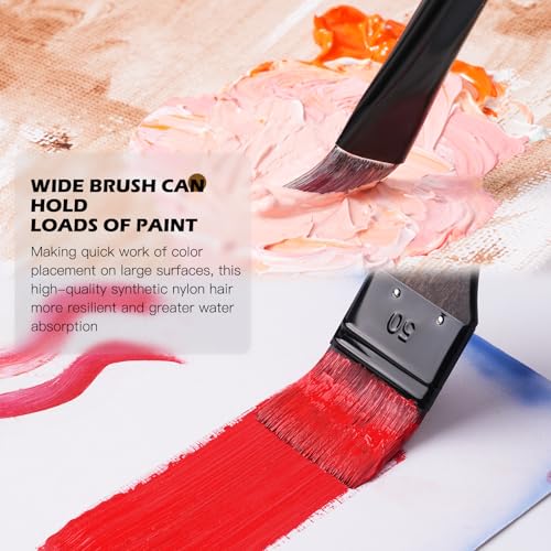 Fuumuui 26pcs Professional Paint Brush Set - High-Grade Series Synthetic Nylon Paint Brushes for Landscape, Acrylic, Oil, Watercolor, Gouache - Multi-Functional Universal Free Style for Art Supplies - color: Bronze