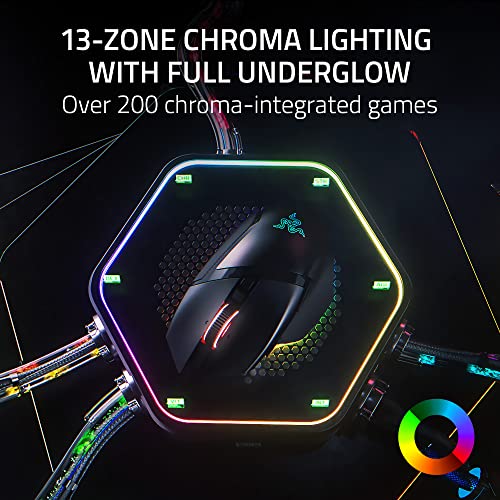 Razer Basilisk V3 Pro Wireless Gaming Mouse: HyperScroll Tilt Wheel - 30K DPI Optical Sensor - Gen-3 Optical Switches - 13-Zone Chroma RGB - 13 Programmable Controls - 3 Connection Modes - Black - color: Classic Black