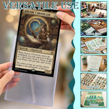 Vmiapxo 20 Pack 6" x 9" Hard Plastic Card Sleeves, Waterproof Rigid Protectors Clear Double Sided Display Sheet Holders for Postcard Prints Photos - size: 6" x 9"